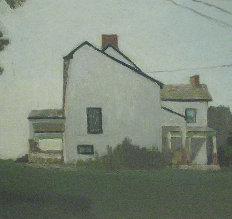 A painting of a house. 