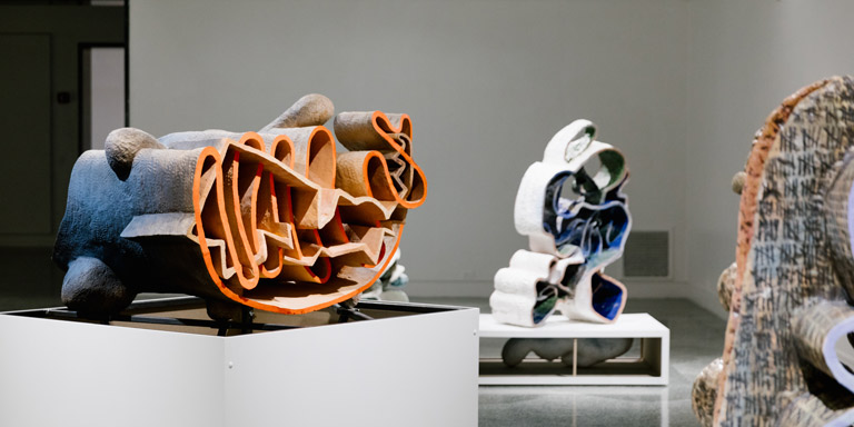 A set of sculptures.