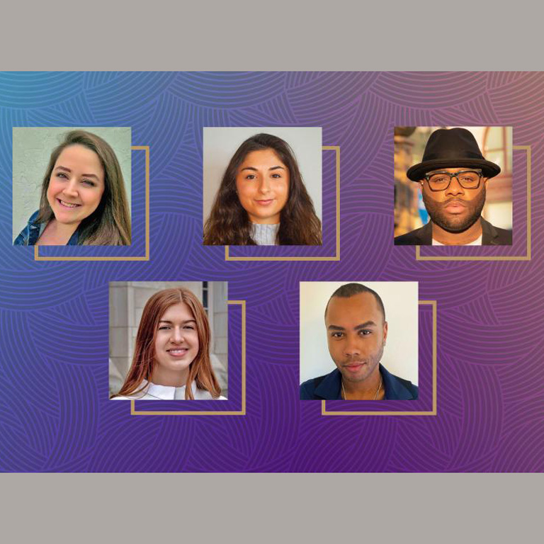 Five portraits of the top five finalists in the NRF Foundation Scholarship competition. 