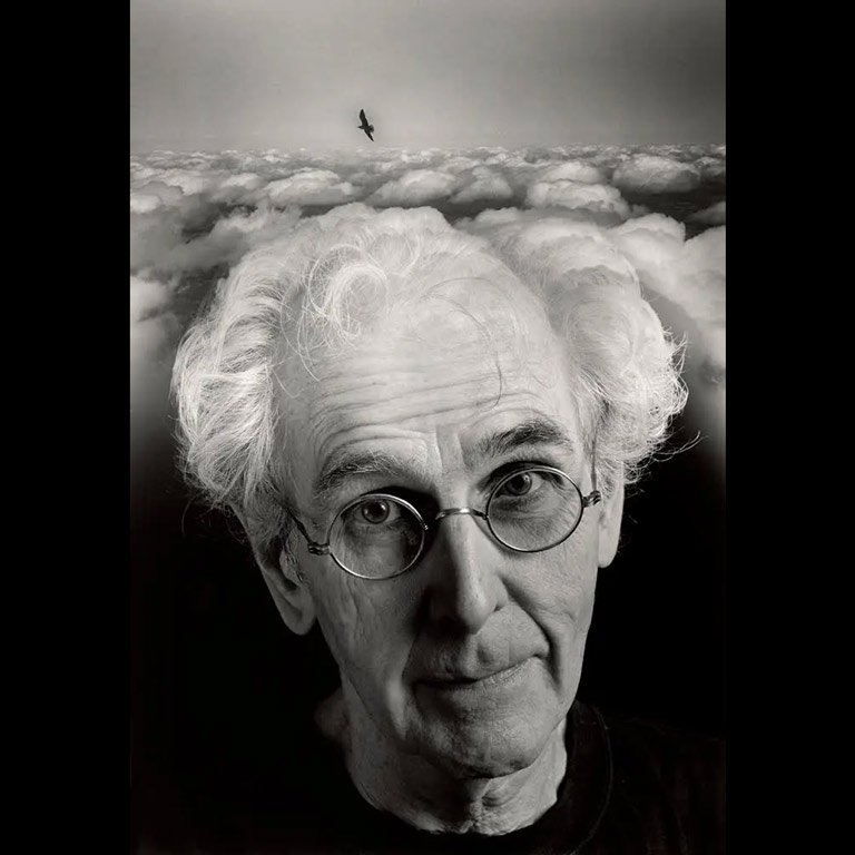Jerry Uelsmann, with his head in the clouds. 