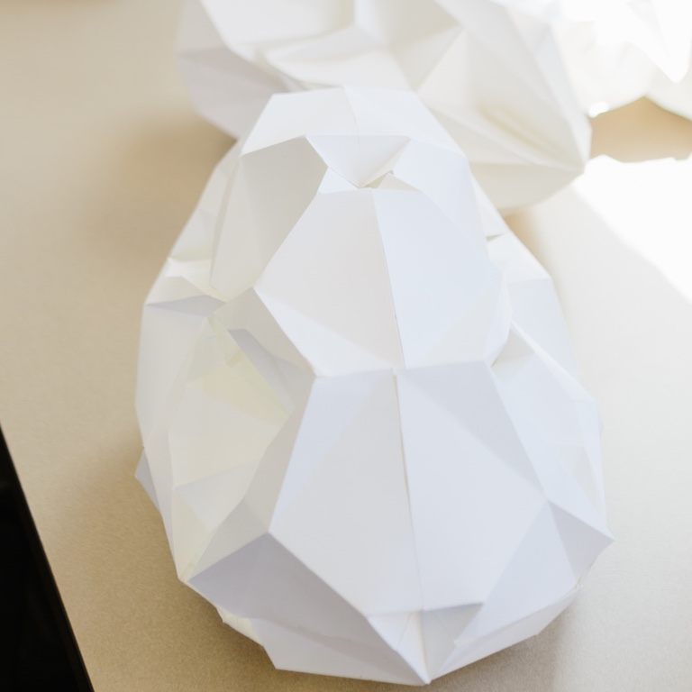 A paper sculpture.